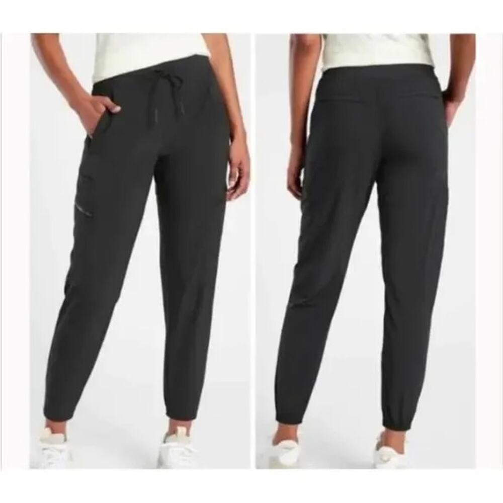 Athleta Women's Size 14 Venture Pant in Black Athletic Athleisure Casual Pants